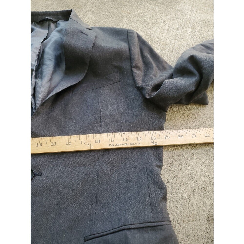 Banana Republic Charcoal Modern Slim Fit Blazer Jacket Size 38R - Picture 10 of 11